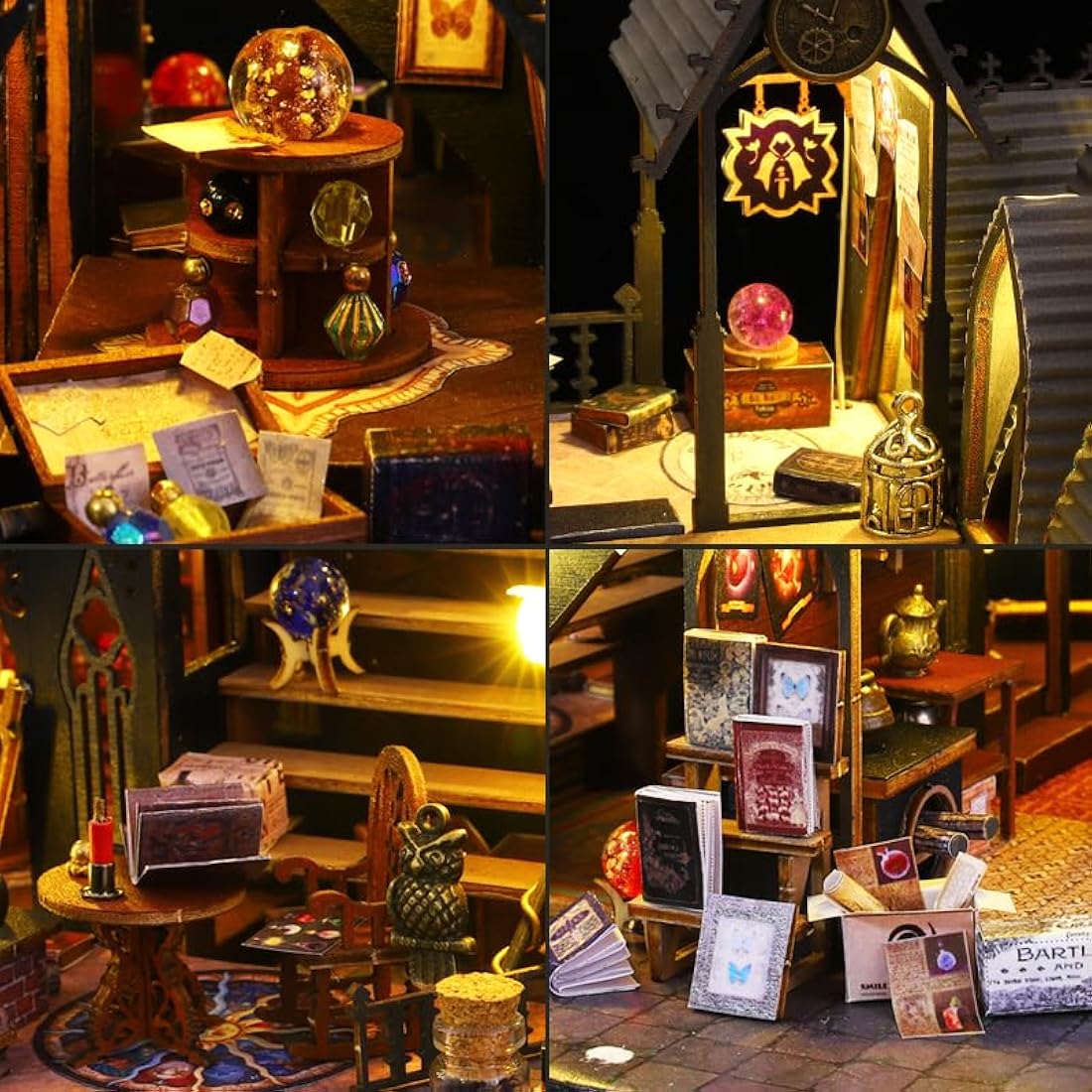CRIOLPO Luna's Magic House DIY Book Nook Kit - 3D Wooden Puzzle with Sensor Light