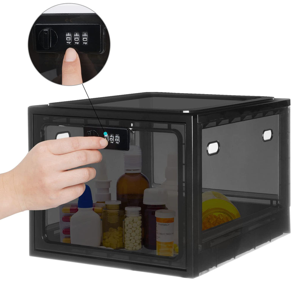 Lalifebuss Medicine Lock Box – Large Stackable Food Safe Storage Container