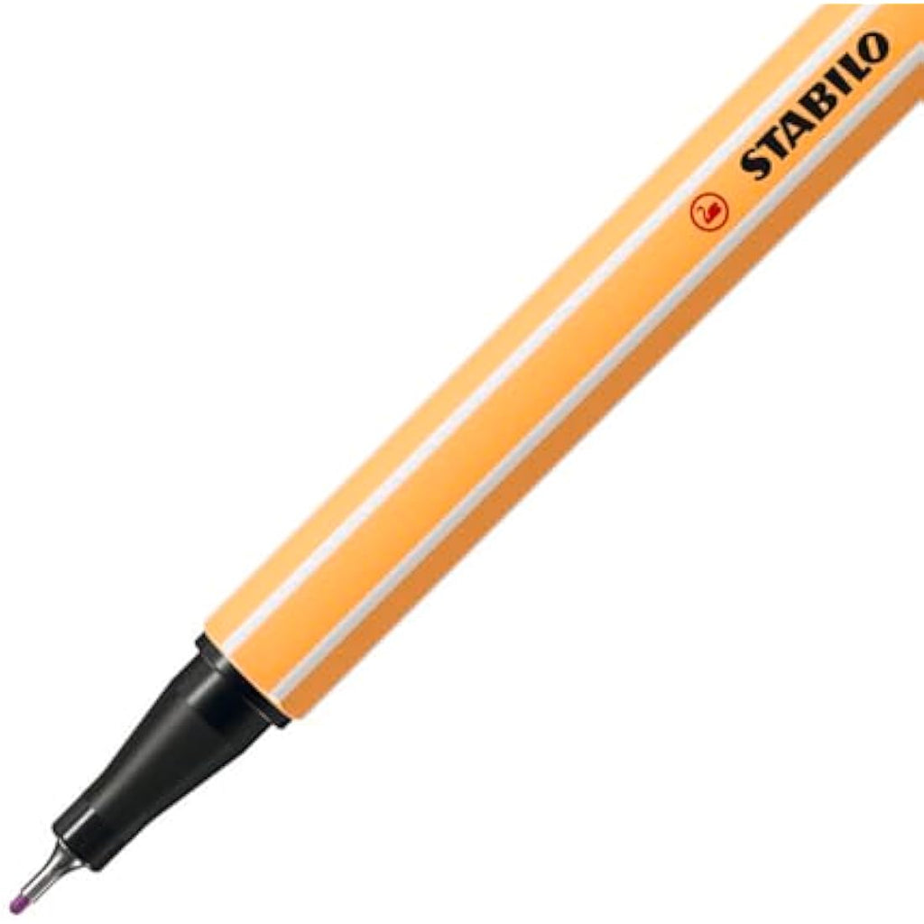 STABILO Point 88 Fineliner Pens - ARTY Metal Tin of 66 Assorted Colours