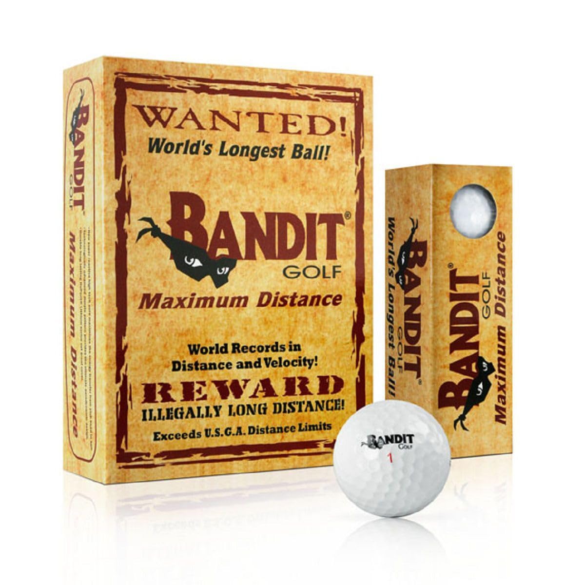 Bandit MD Maximum Distance Golf Balls | DuPont Surlyn Cover - 12 Pack