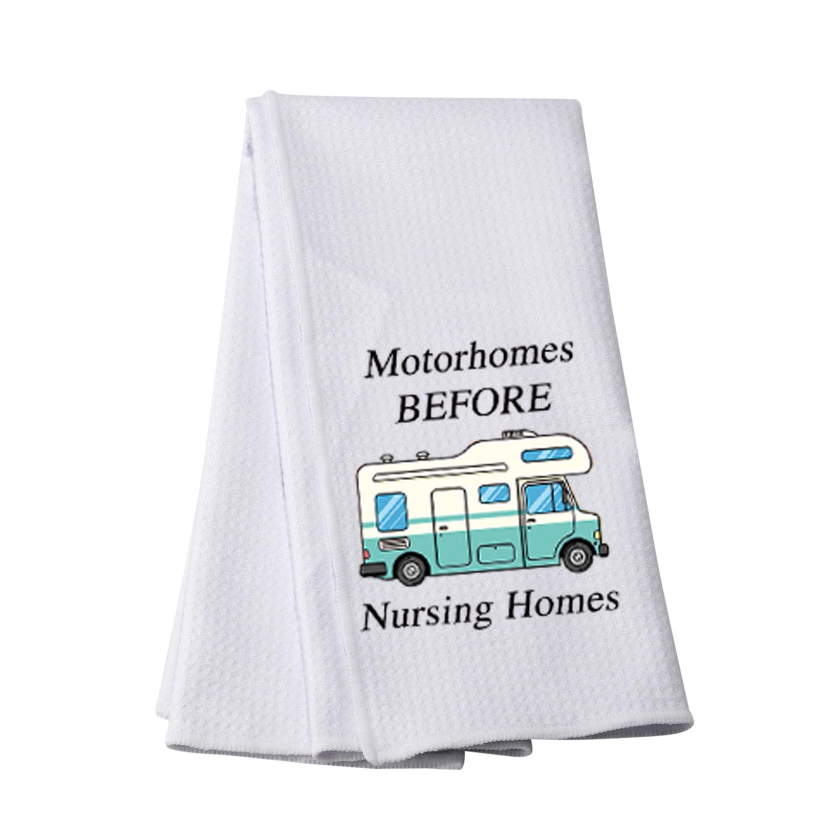 Funny RV Kitchen Towel – Motorhomes Waffle Camping Gift