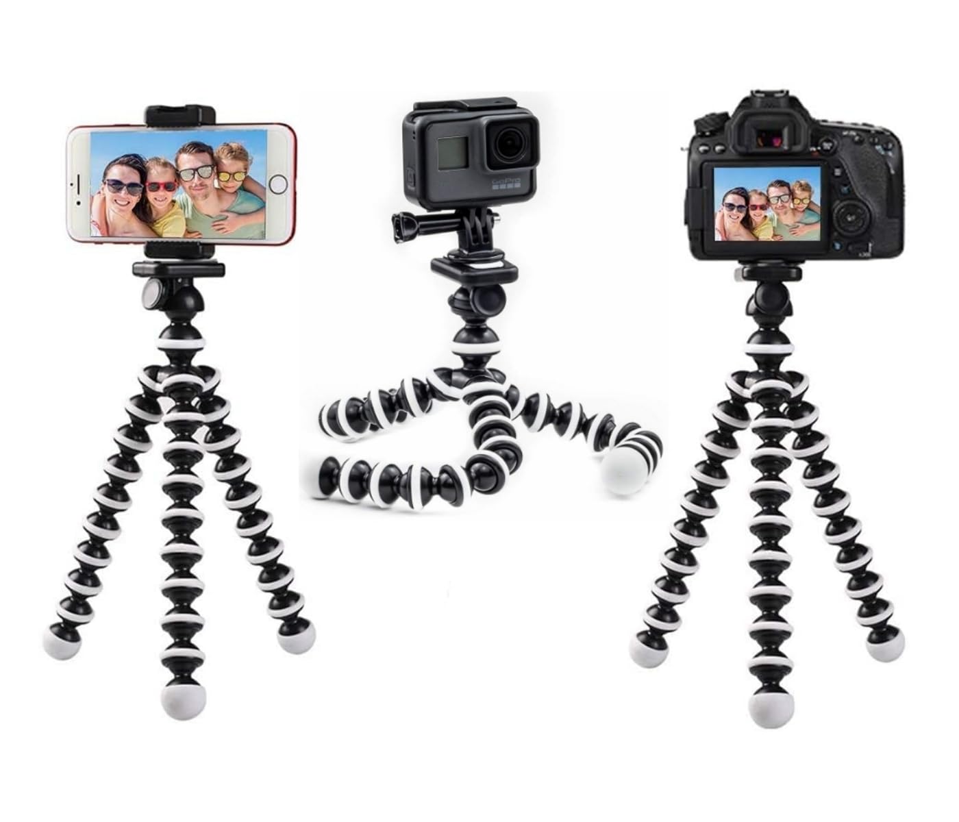 micros2u Octopus Flexible Gorilla Tripod for Action Cams and iPhone