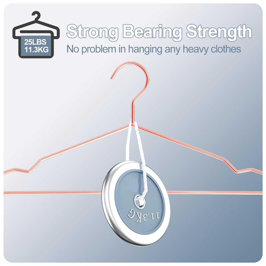 SPECILITE Rose Gold Metal Hangers – 30 Pack Heavy Duty Space Saving