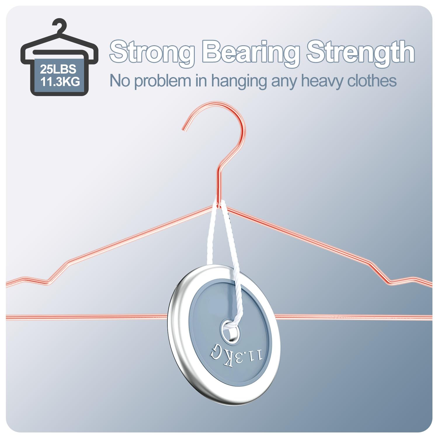 SPECILITE Rose Gold Metal Hangers – 30 Pack Heavy Duty Space Saving