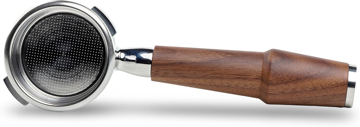 KNODOS Bottomless Portafilter for Gaggia 58mm - Walnut Handle & Basket