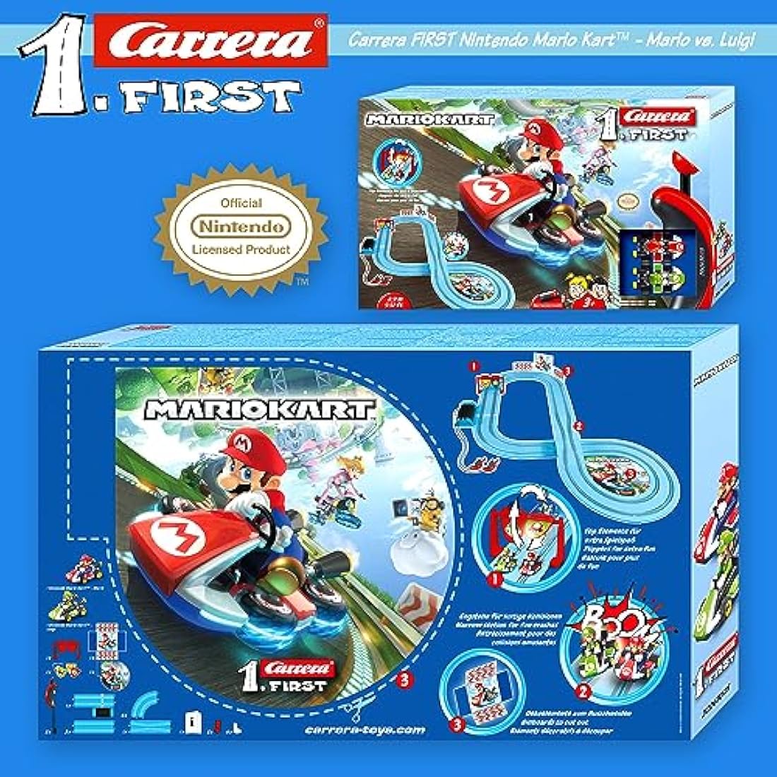 Carrera FIRST Mario Kart Slot Racing Track – 2.9m Nintendo Toy Set