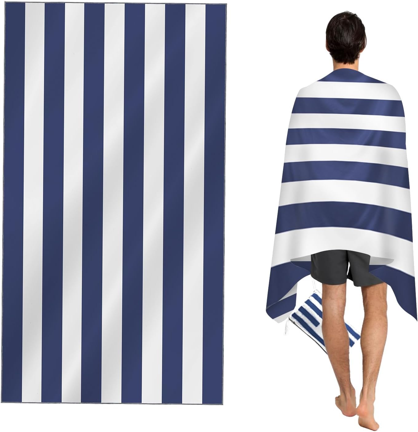 TIA Oversized Beach Towel – Sand-Resistant Quick-Dry Cotton & Microfiber