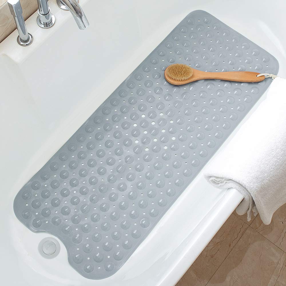 Jolof Store Extra Long Non-Slip Bathtub Mat – 39x16 Machine Washable