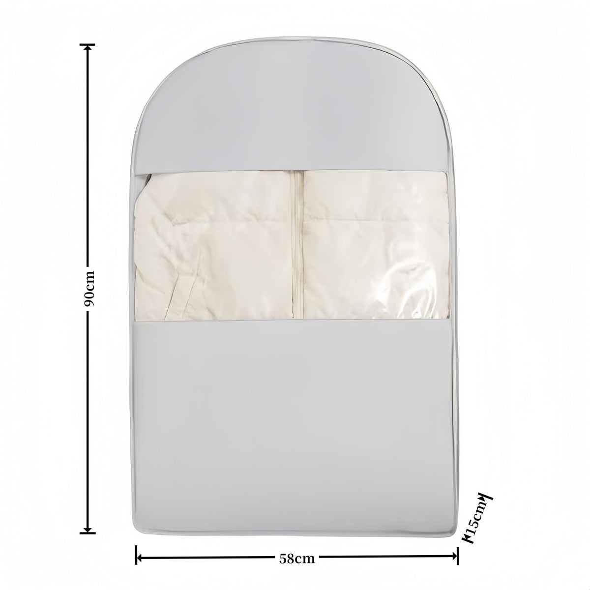 Science Compression Zipper Hanging Garment Bag（Medium） - Waterproof Dustproof Moth Proof Storage Organizer for Winter Coats & Down Jackets - image 2