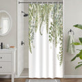 Uiiooazy Eucalyptus Shower Curtain | Sage Green Leaves Waterproof Polyester