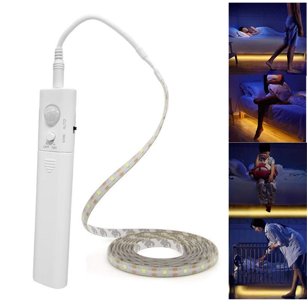 Jolof Store Motion Sensor LED Strip Light | Battery Powered Cool White 5M
