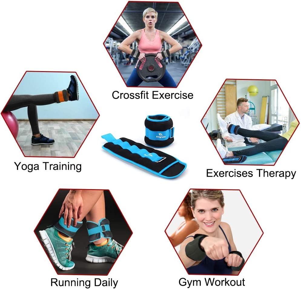 Fragraim Ankle Weights 3kg Pair – Adjustable Leg and Wrist Weights