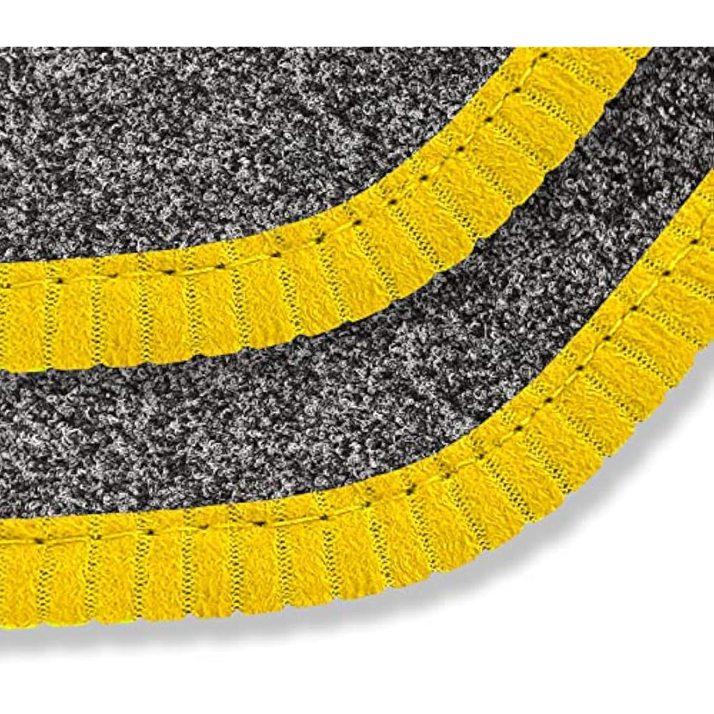 Vauxhall Grandland X 2017+ Car Mats | Anthracite Carpet & Yellow Trim