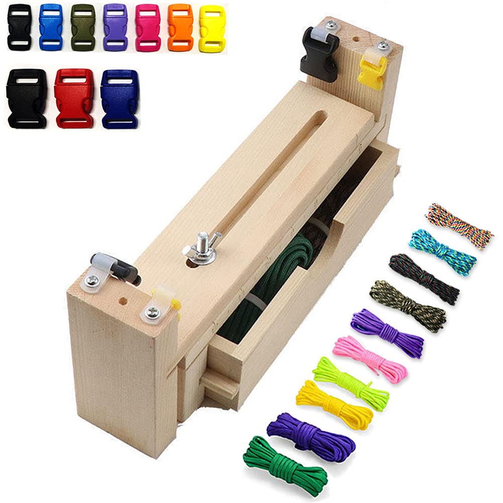 Afantti Paracord Jig Bracelet Maker Kit | Adjustable Wood Braiding Tool