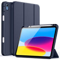 JETech iPad 11th/10th Gen Case with Pencil Holder - Slim TPU Deep Navy