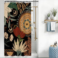Uiiooazy Boho Floral Shower Curtain | Waterproof Polyester Fabric – 120x180cm