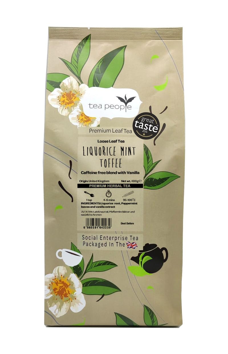 Tea People Liquorice Mint Toffee Loose Leaf Herbal Tea – 400g Pack