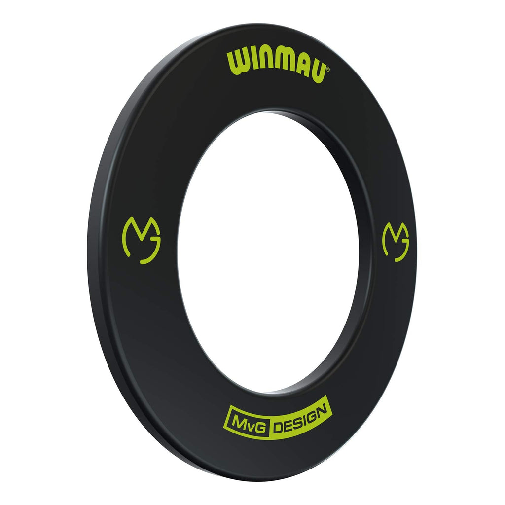 Winmau MvG Dartboard Surround – Black & Green Bristle Board Protection