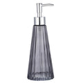 Glass Soap Dispenser with Pump - Refillable Gray Bottle