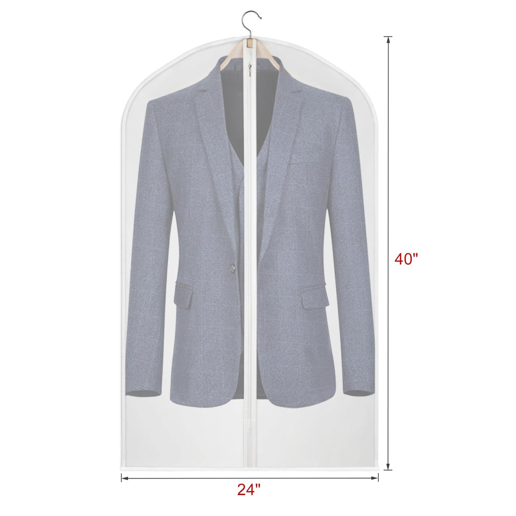 Univivi 20 Pack Garment Bags – Breathable PEVA Suit Covers for Travel