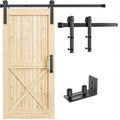 Signstek 5FT Sliding Barn Door Hardware Kit – I-Shape Roller Track