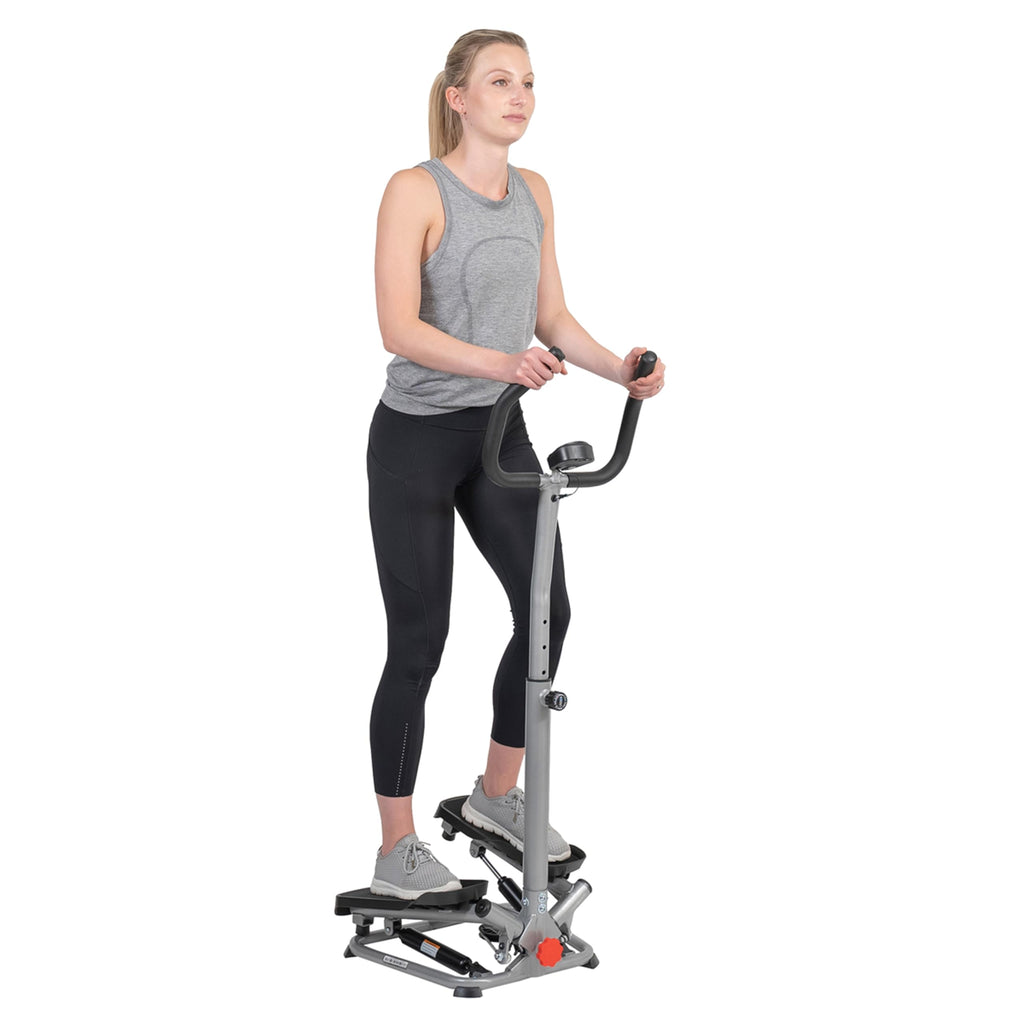 Sunny Health & Fitness Twister Stepper with Handlebars and LCD Monitor