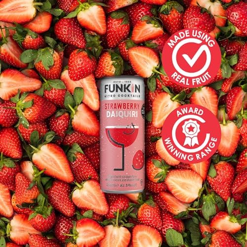 Funkin Strawberry Daiquiri Nitro Infused Canned Cocktails - 12 x 200ml