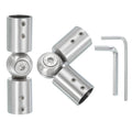 PATIKIL 2-Pack Adjustable Bay Window Curtain Rod Corner Connector, 3/4"