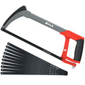 AIRAJ 300MM High-Tension Hacksaw Frame with 10 Spare Blades for Metal