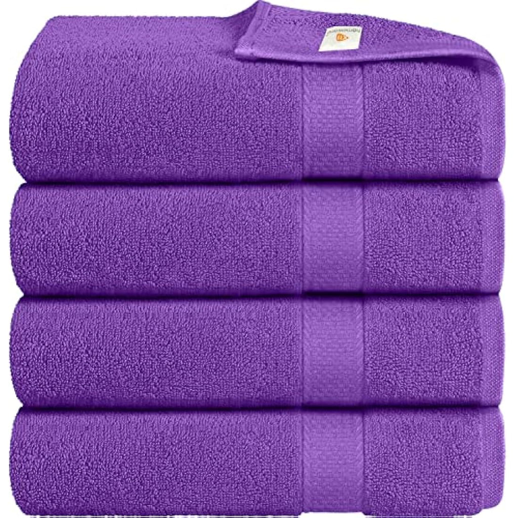 Egyptian Cotton Bath Towels – 4 Pack Large Absorbent Set