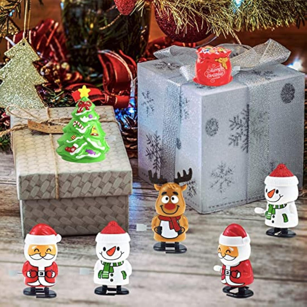Jolof Store 5-Pack Christmas Wind Up Racing Toys for Stocking Fillers