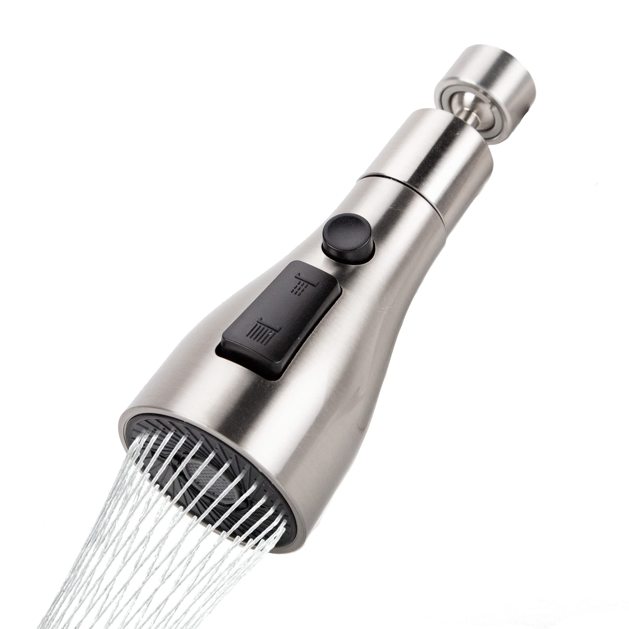 Cuysfead 360° Swivel Kitchen Sink Tap Spray Head - Brushed Nickel 3 Modes
