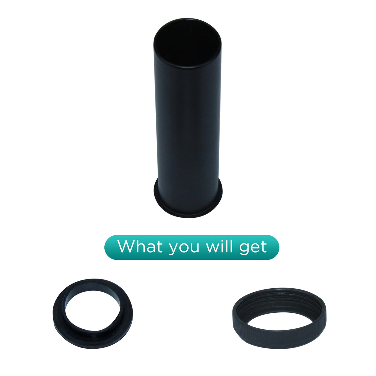 Waste Adapter Tube G1 1/4’’ 40mm to 32mm Matte Black - image 5
