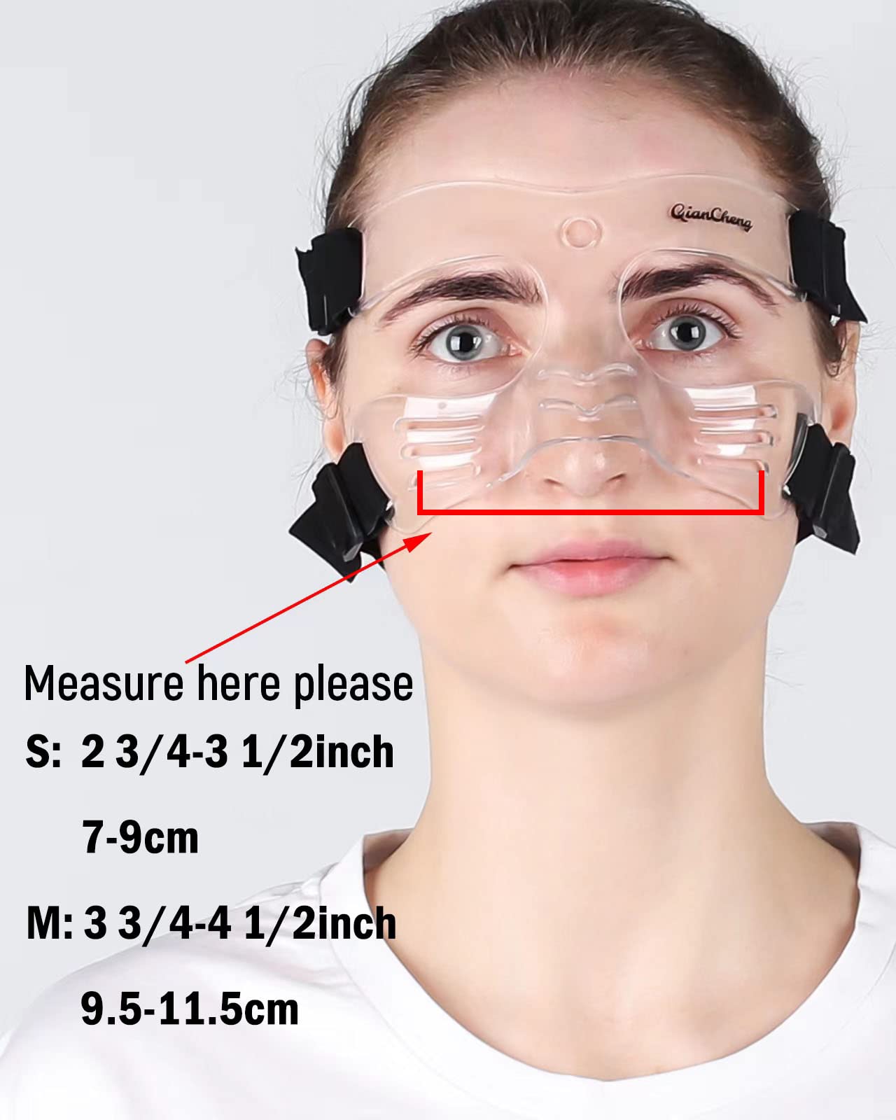 QianCheng Nose Guard Shield | Youth Sports Face Mask for Basketball – Small