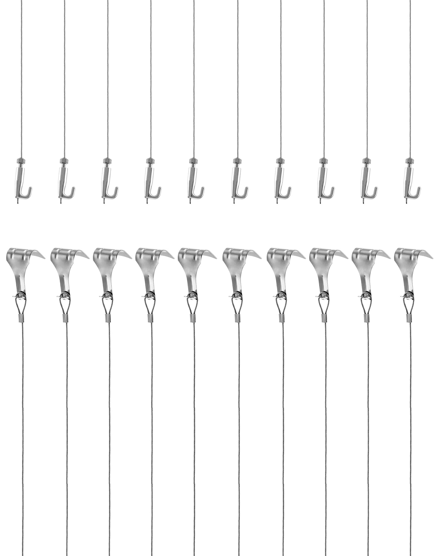 QWORK Picture Hanging Wire Kit – 10 Pcs Heavy Duty Stainless Steel
