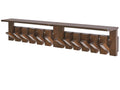 YMYNY Piano Key Coat Hooks Wall Mounted with Shelf, Walnut, HWS008H-2 - image 1