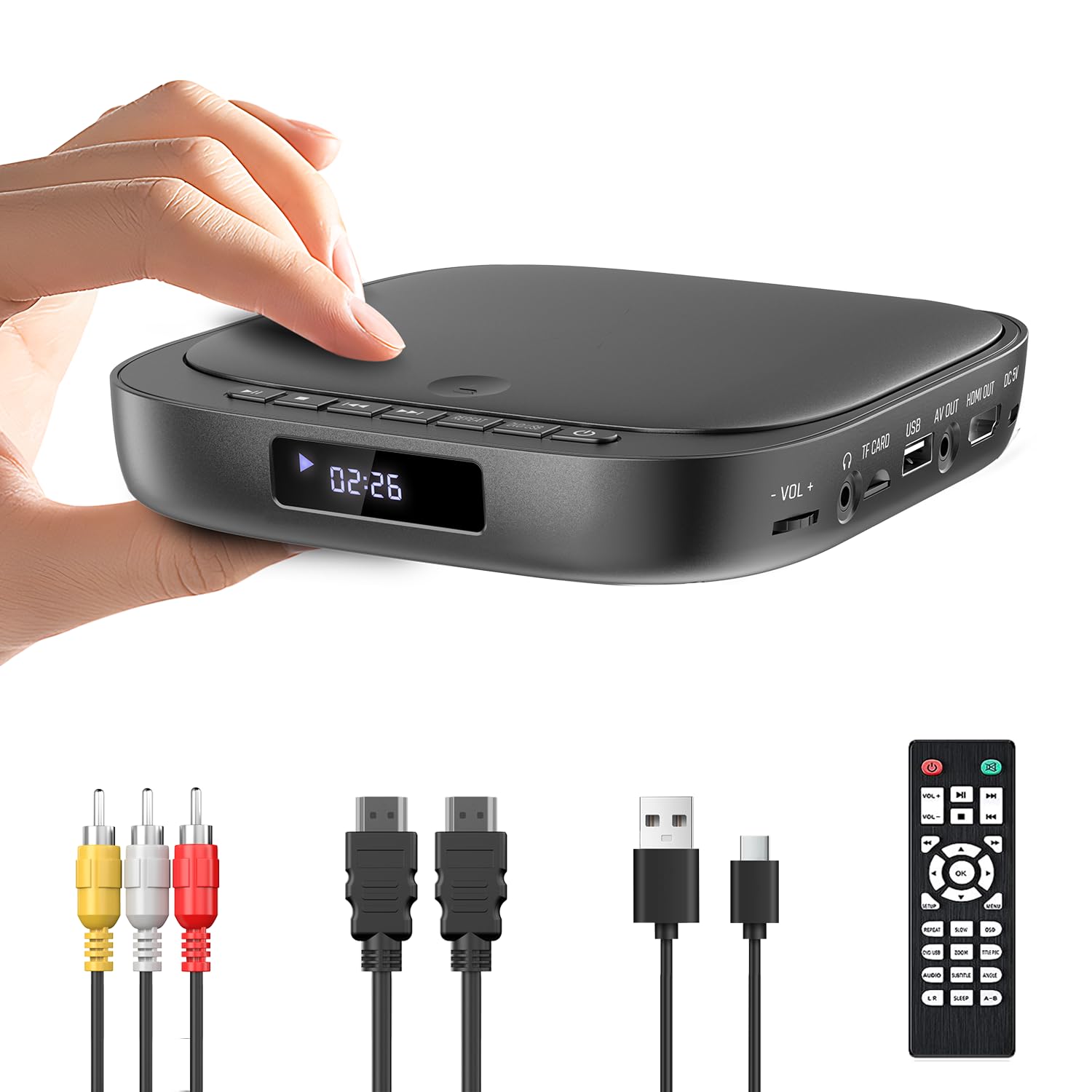 Desobry Mini DVD Player for Smart TV | Multi Region HDMI Media Player
