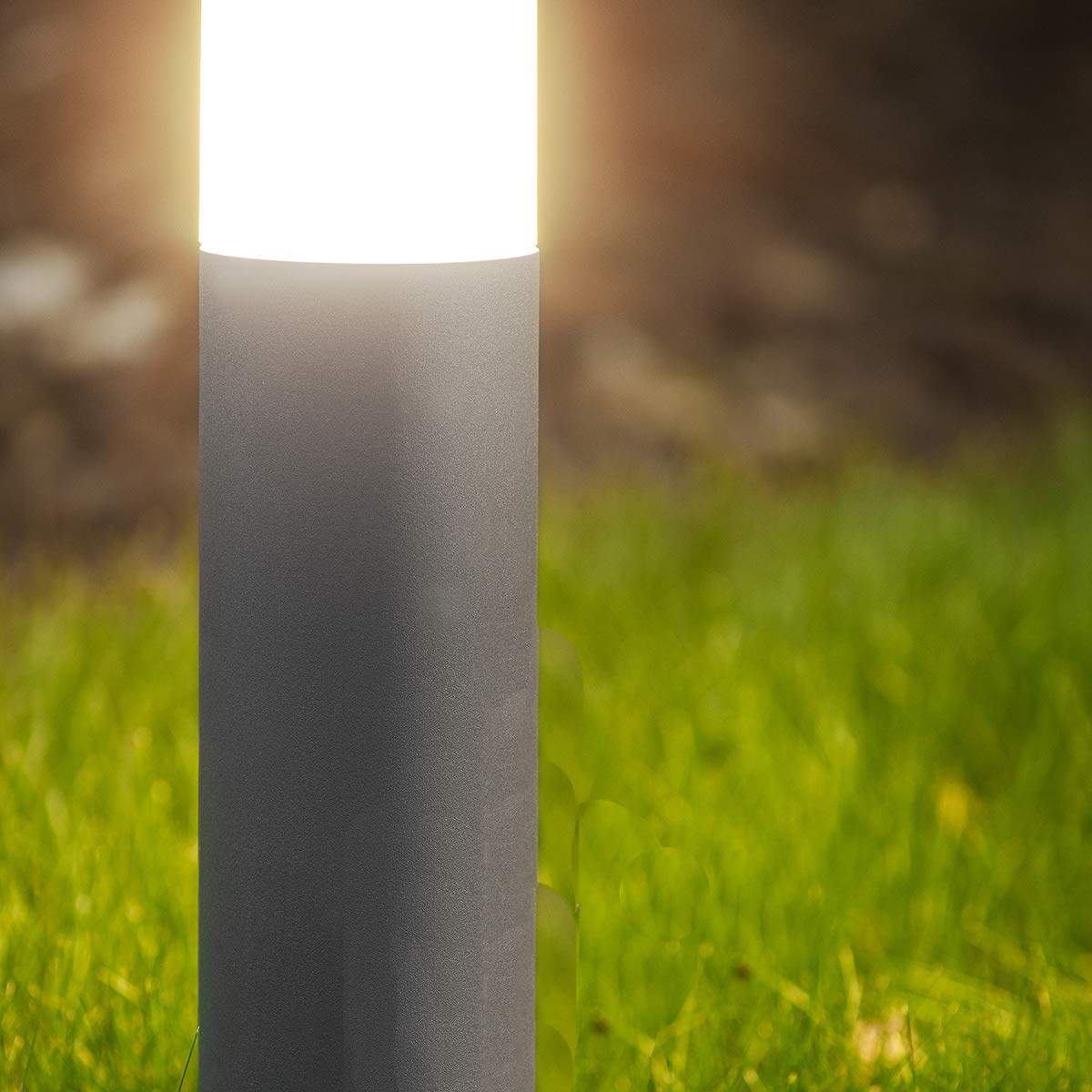 CGC Lighting Anthracite Outdoor Bollard Post Light – Modern IP44 Garden Path