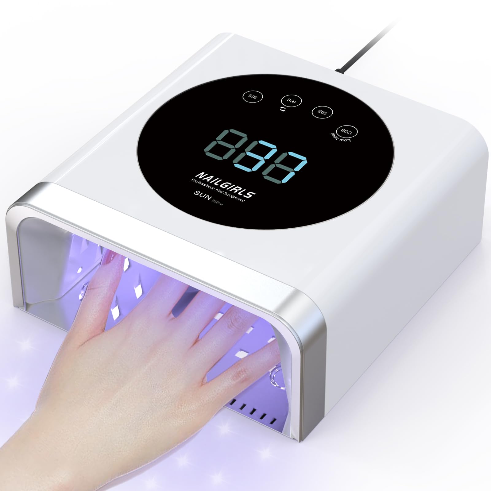 NAILGIRLS 150W LED Nail Lamp | Professional Gel Polish Dryer with LCD Display