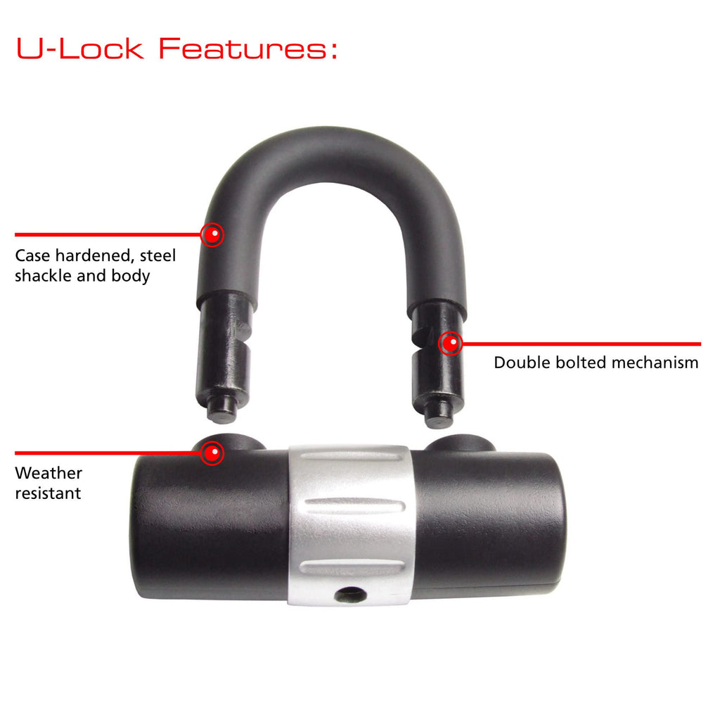 Burg Wachter 1M Sold Secure Gold Bike Lock & Ground Anchor Kit – Black