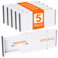Lifewit 5 Pack Adjustable Drawer Dividers | 6" High Expandable Organizers