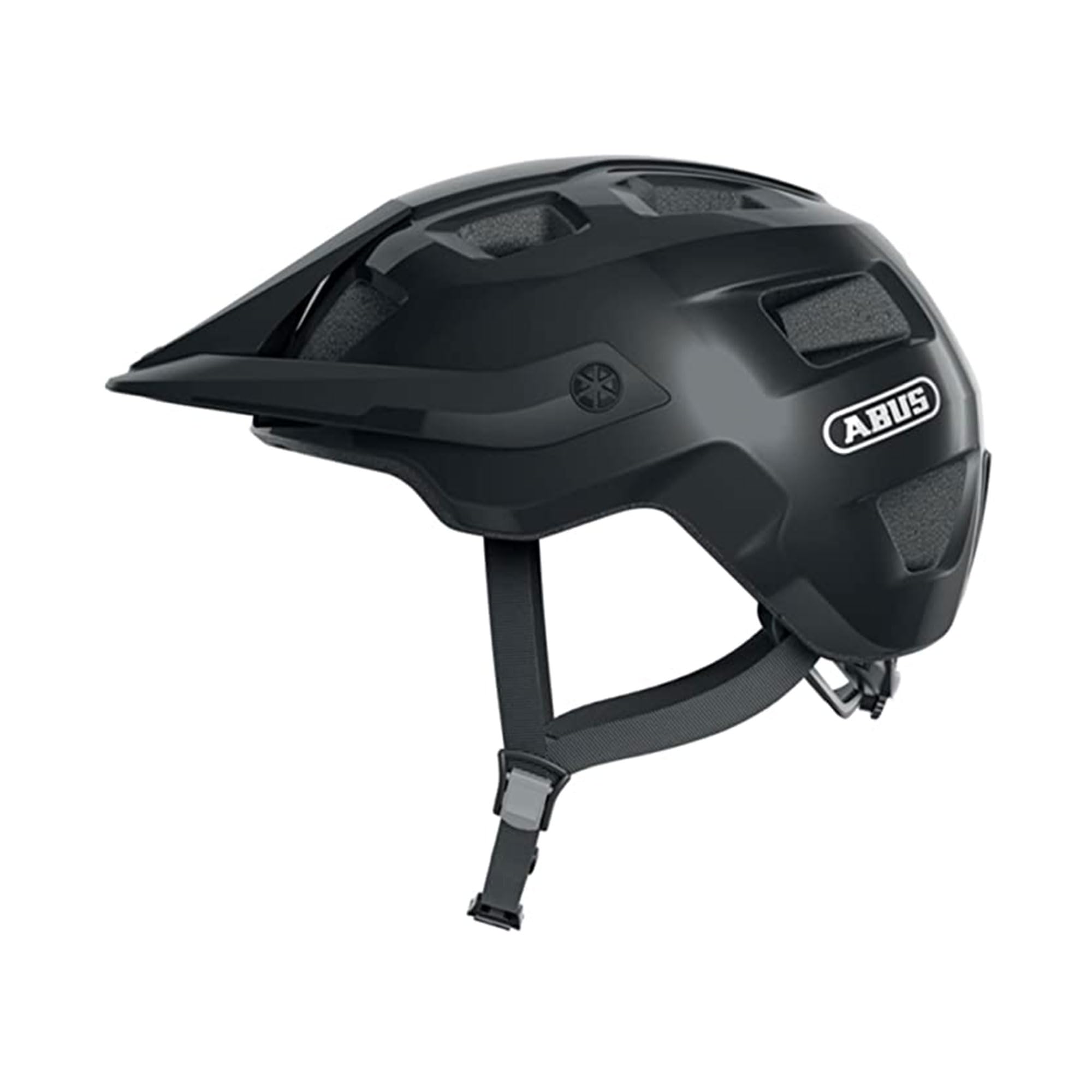 ABUS MoTrip MTB Helmet – Shiny Black Mountain Bike Helmet, Size M