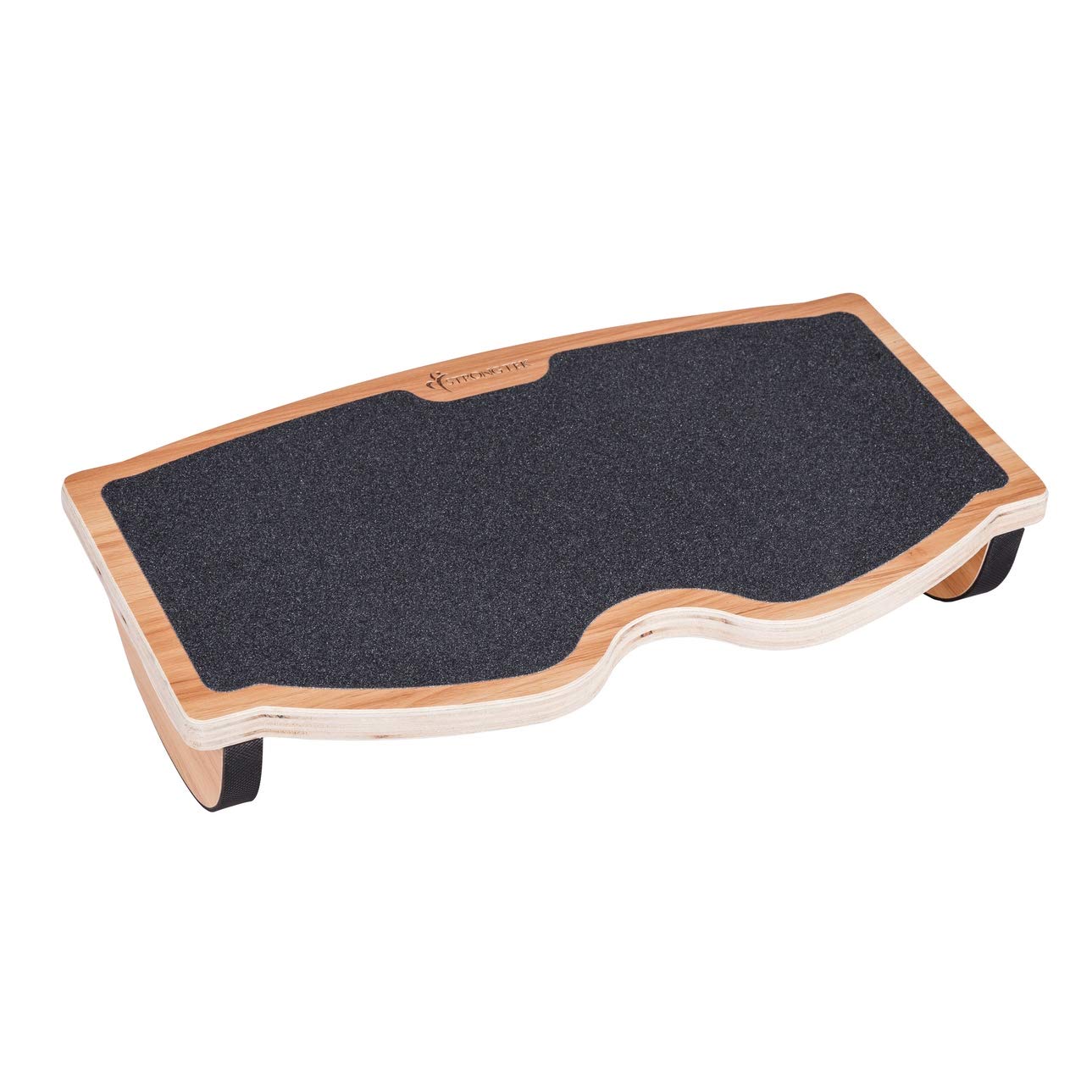 StrongTek Wooden Under Desk Foot Rest Rocker – Ergonomic Non-Slip Stool