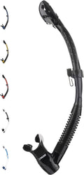Cressi Itaca Ultra Dry Snorkel – Silicone Freediving Gear, Black