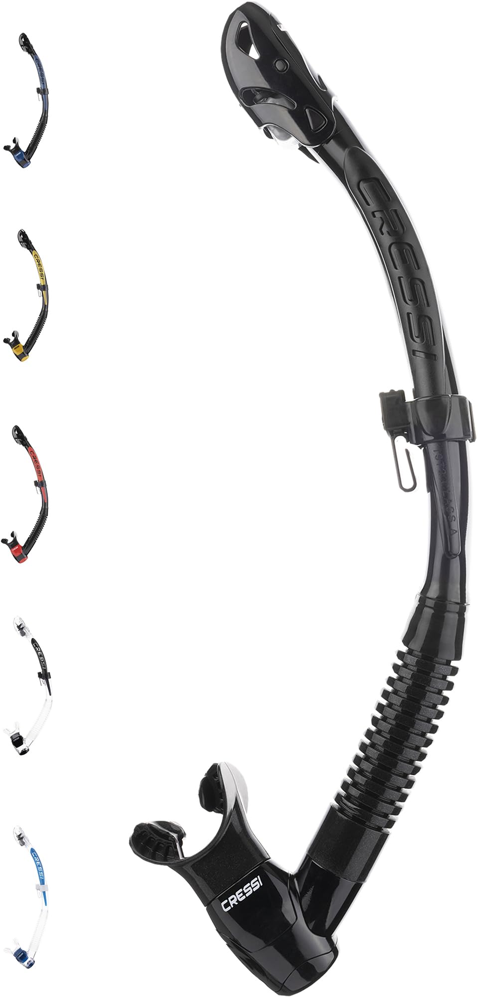 Cressi Itaca Ultra Dry Snorkel – Silicone Freediving Gear, Black