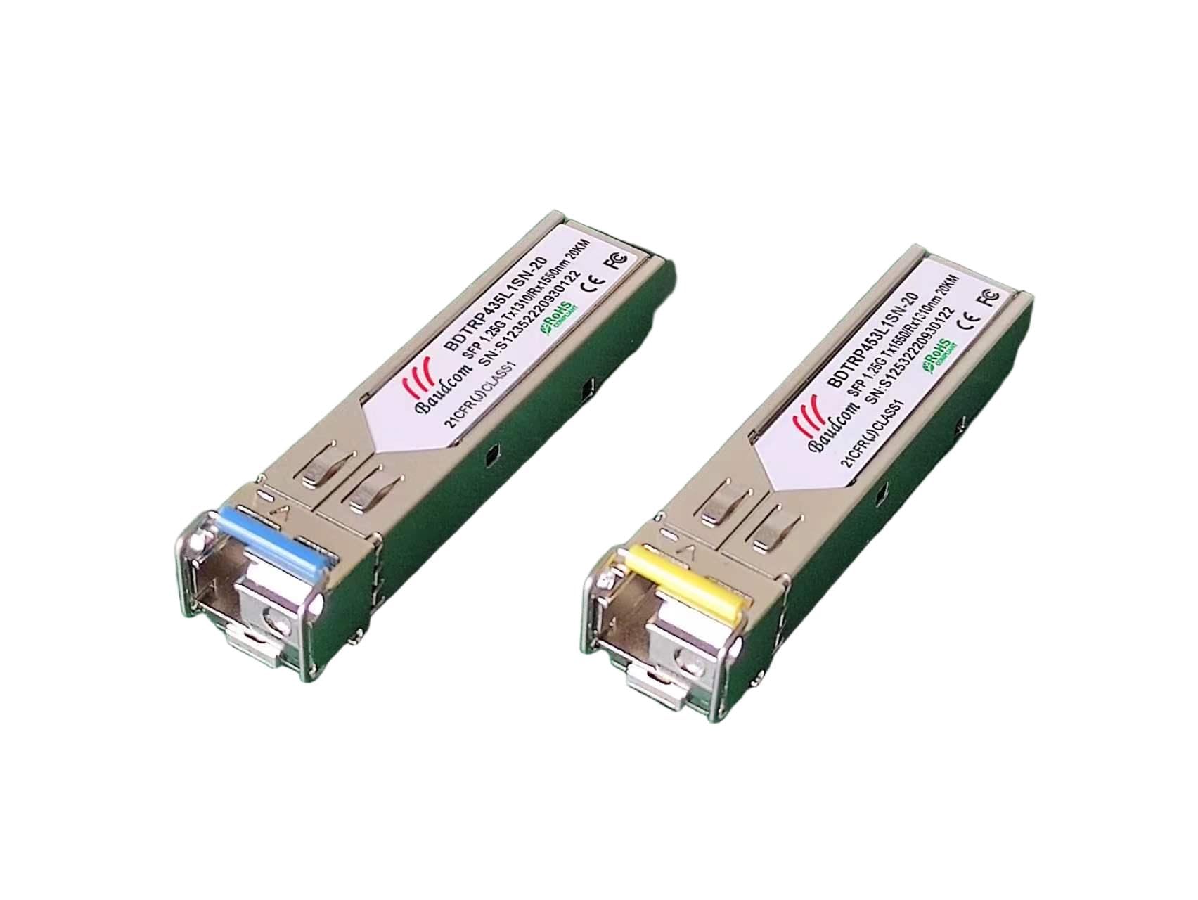 Jolof Store 1G BiDi SFP Transceiver - Single Mode LC Fiber 20km Pair