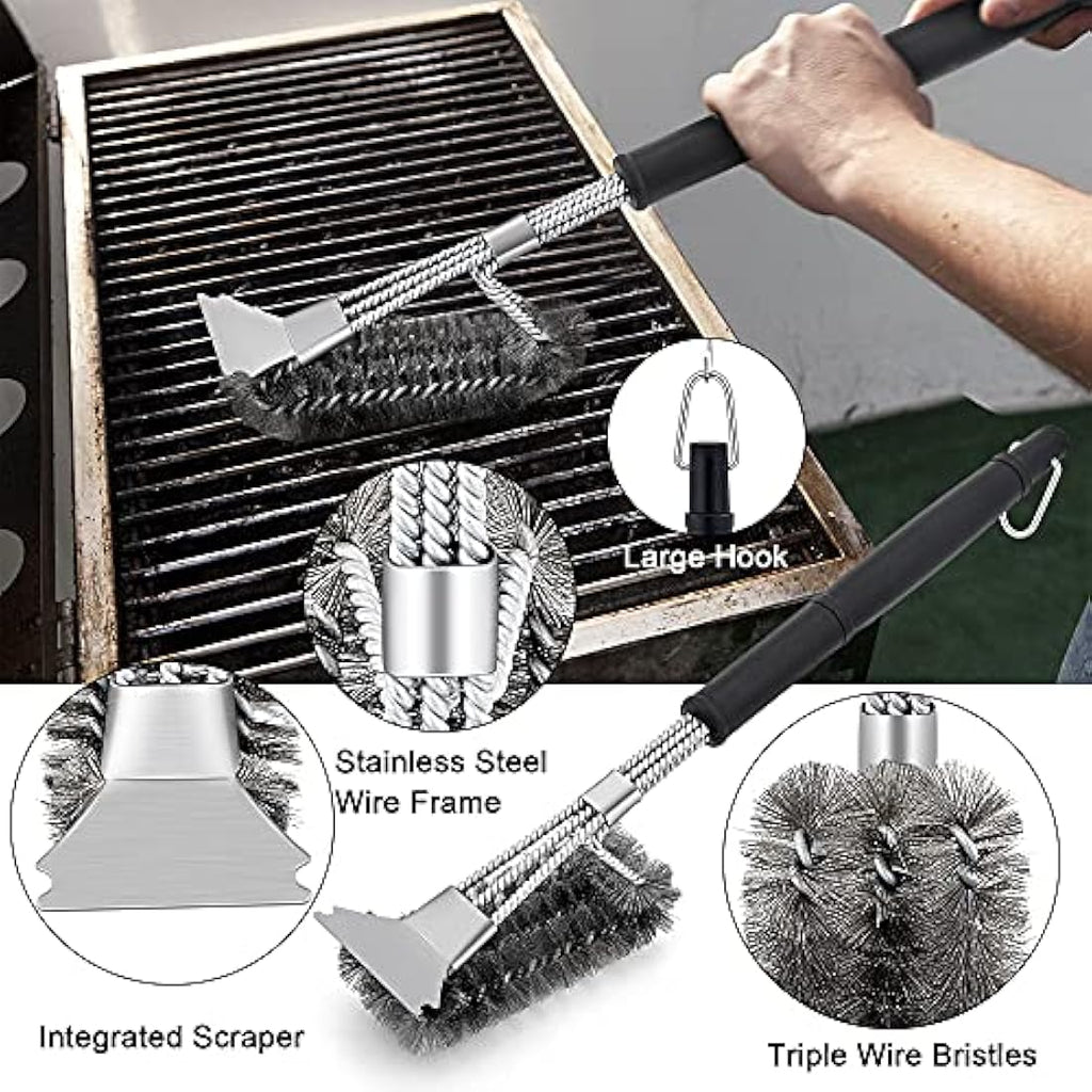 Herogo 6-Piece Stainless Steel BBQ Tool Set with Portable Bag