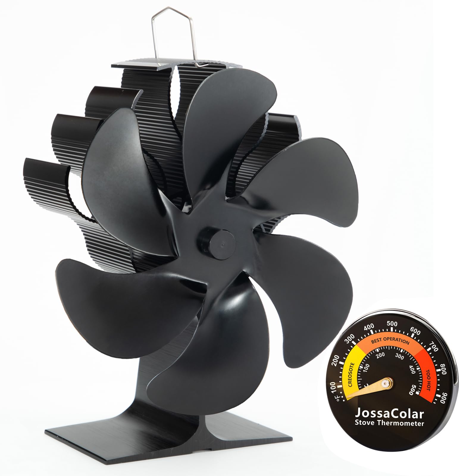 JossaColar 6-Blade Heat Powered Stove Fan for Wood Burners | Silent