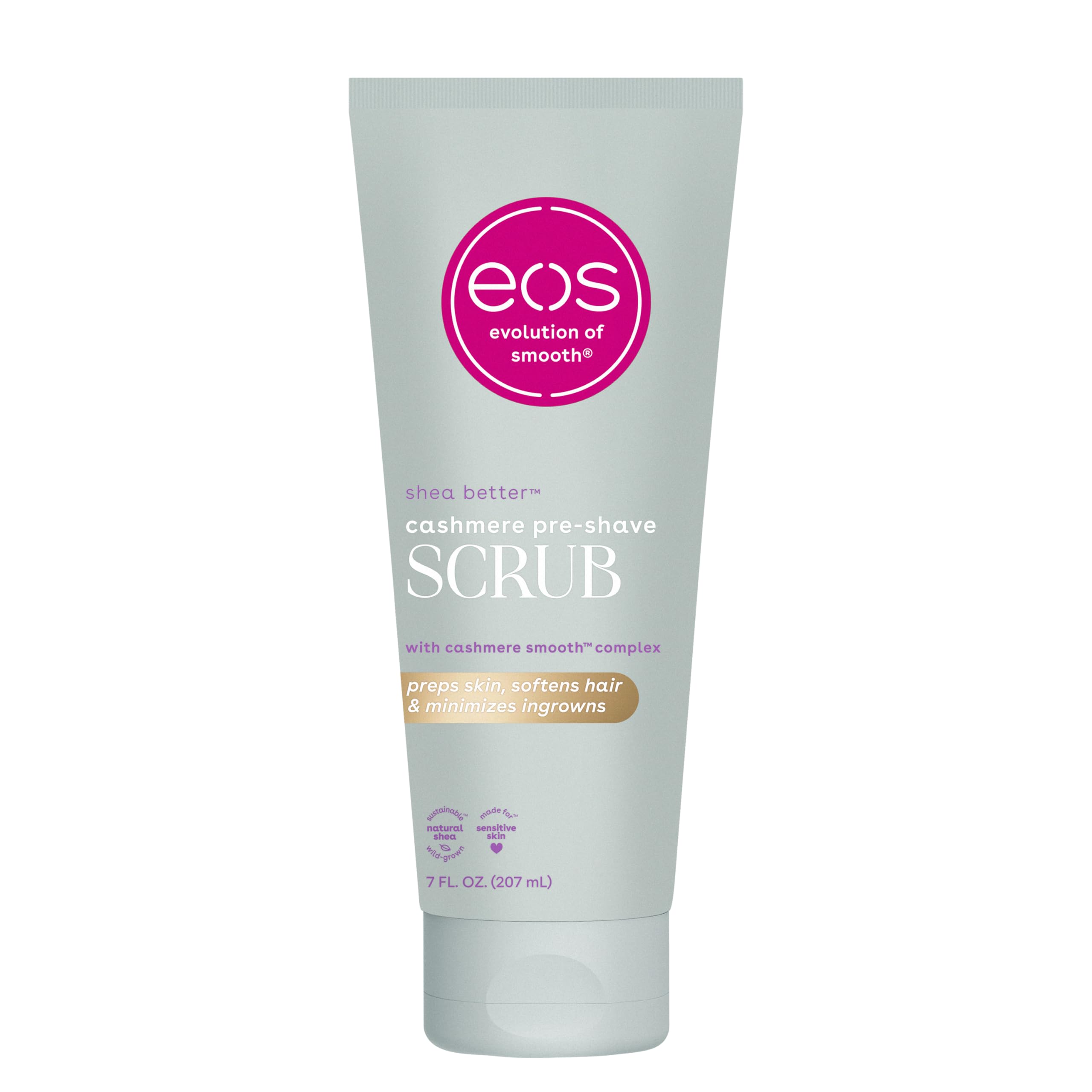 eos Vanilla Cashmere Pre-Shave Sugar Body Scrub - Exfoliating, 207 ml