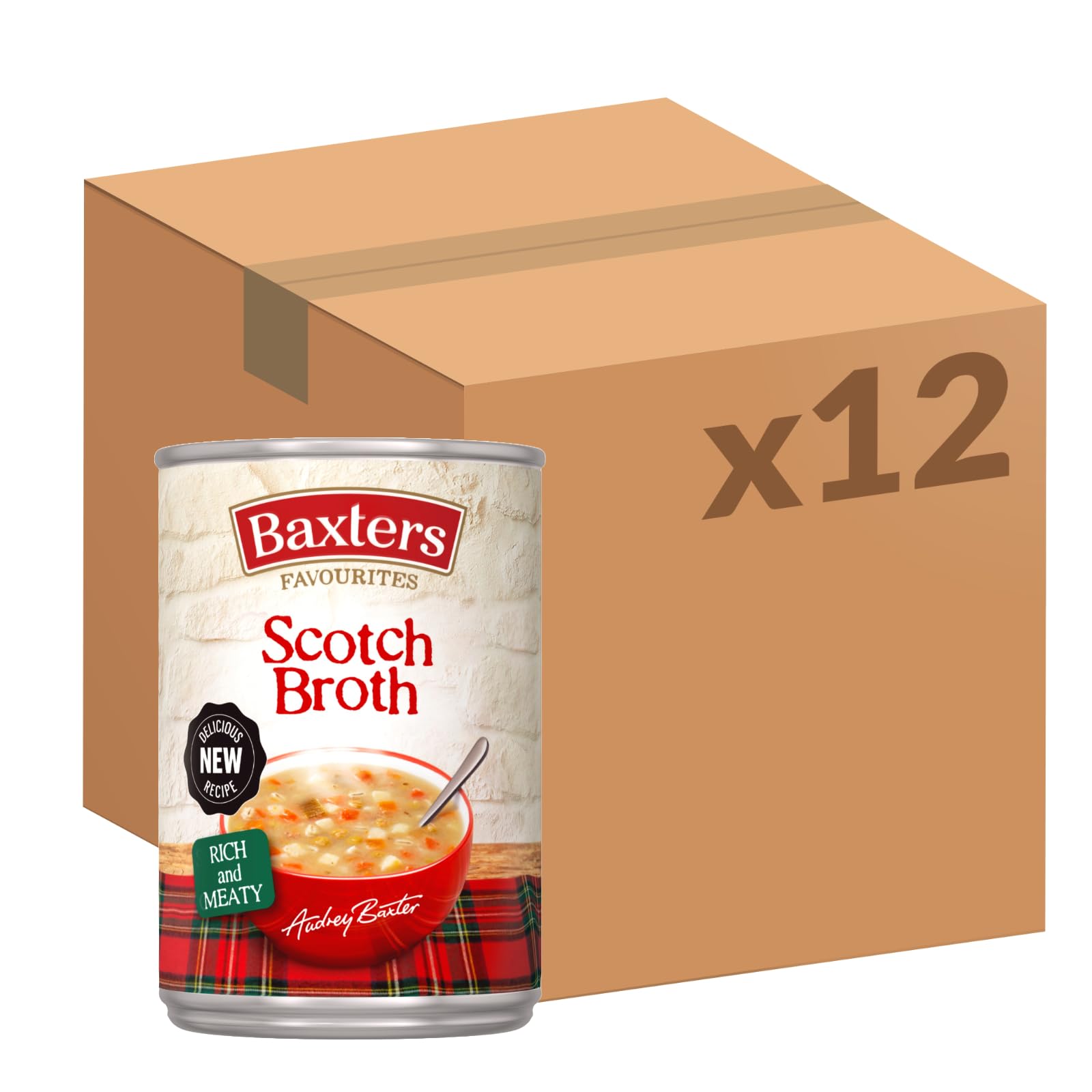 Baxters Favourites Scotch Broth Soup - Hearty Beef & Mutton - 12 x 400g